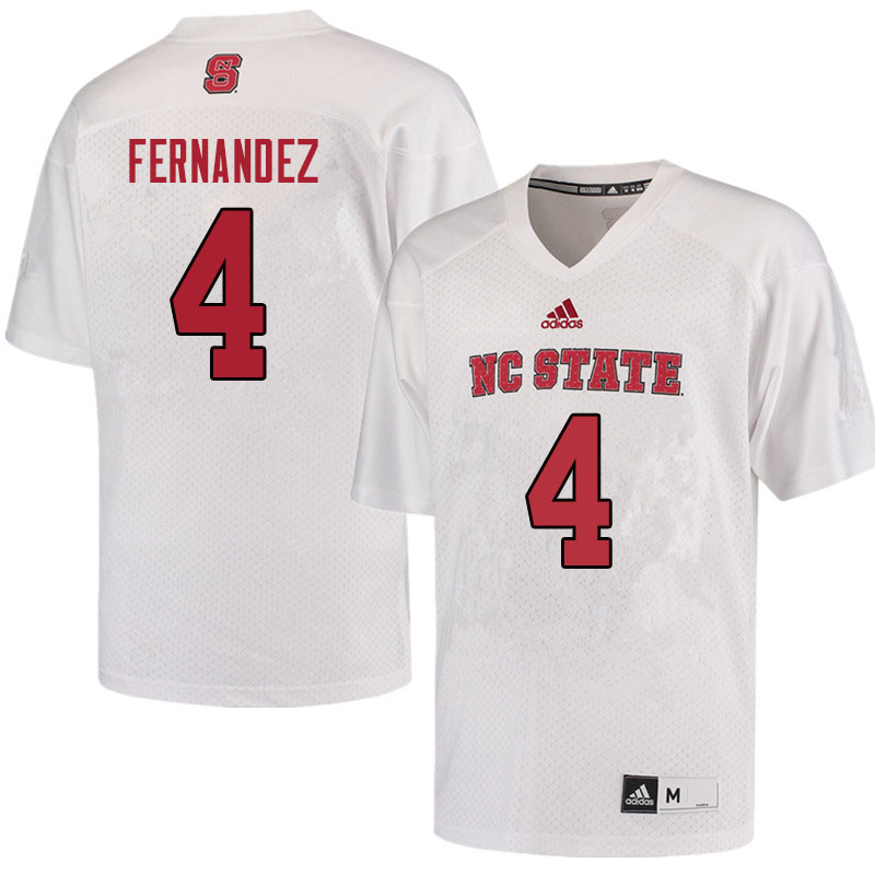 Men #4 Jerod Fernandez NC State Wolfpack College Football Jerseys Sale-Red